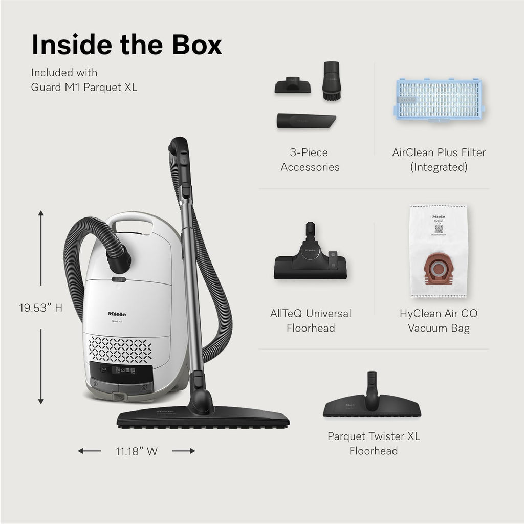 Miele Guard M1 Parquet XL Canister Vacuum (White)