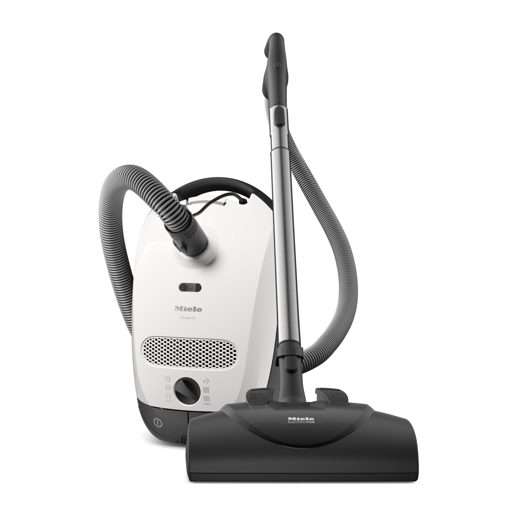 Miele Classic C1 Cat & Dog Bagged Canister Vacuum, Lotus White - Pet Hair, Portable