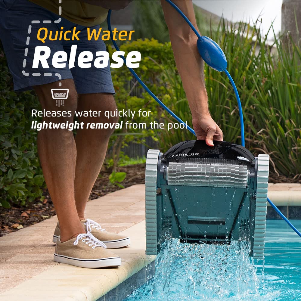 Dolphin Nautilus CC Robotic Pool Cleaner – Wall Climbing, Easy Top-Load Filter, 33 ft Pools