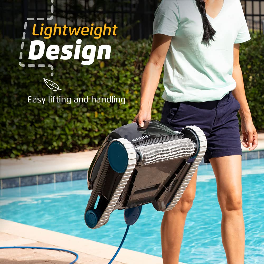 Dolphin Nautilus CC Robotic Pool Cleaner – Wall Climbing, Easy Top-Load Filter, 33 ft Pools