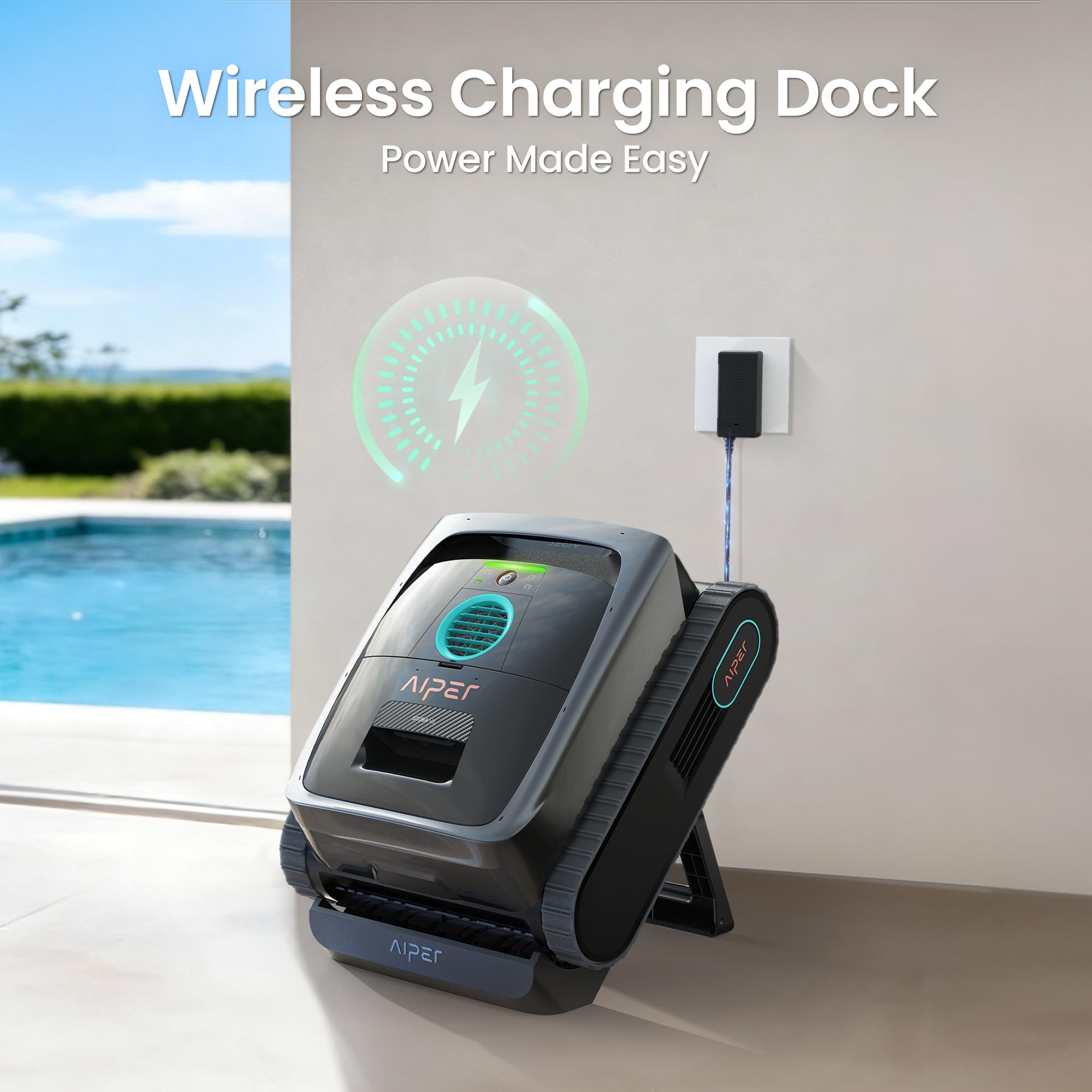 (2026 New) AIPER Scuba V3 AI Vision Cordless Robotic Pool Cleaner, 10x Faster Pool Cleaning with AI Patrol, 24/7 Auto Cleaning, Smart Waterline Parking & Multi-Layer Filtration, Gray