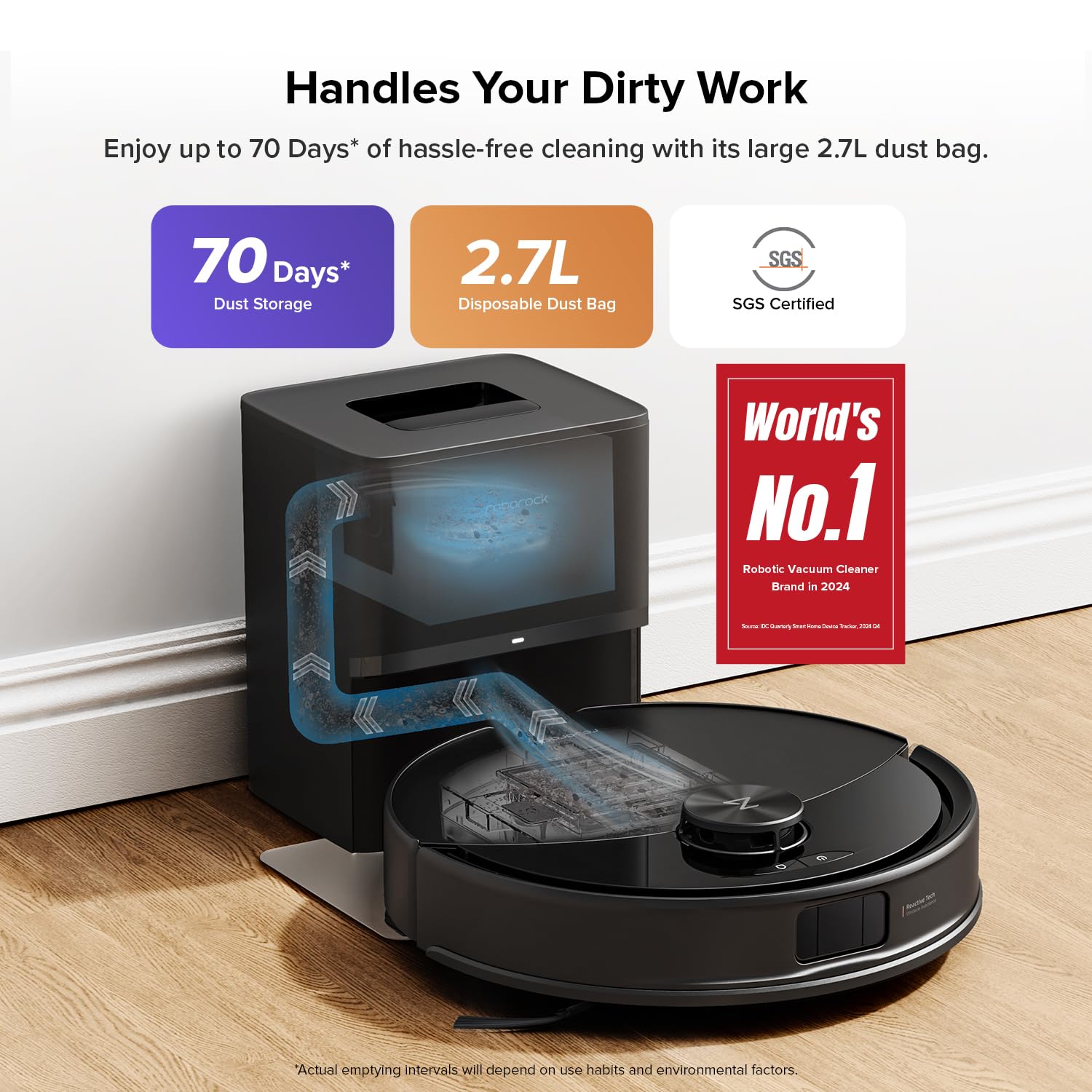 Roborock Q10 S5+ Robot Vacuum & Mop – 10,000Pa, Self-Emptying & Smart Navigation
