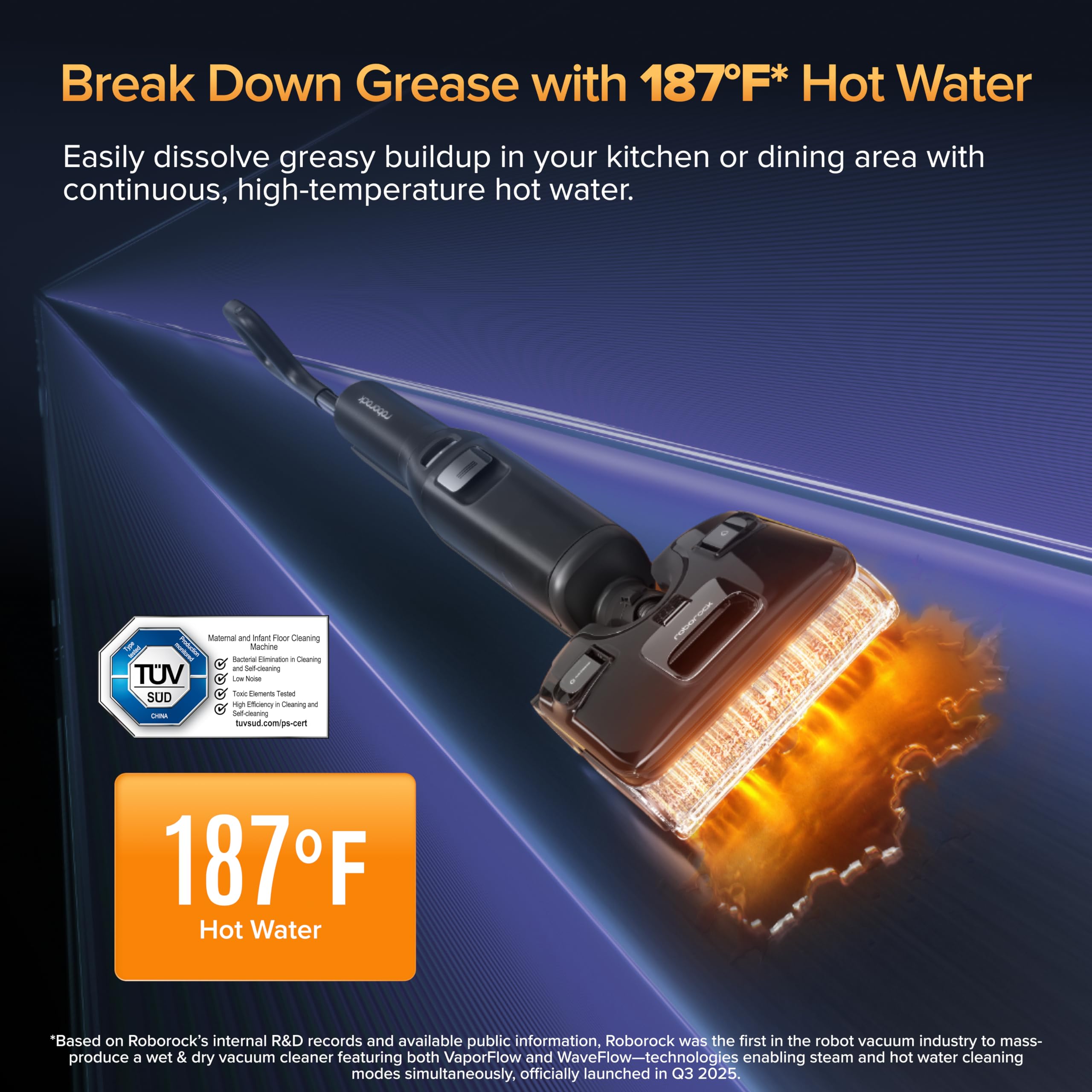 Roborock F25 Ultra Steam Vacuum Mop – Hot Wash, Self-Cleaning & AI Wheels