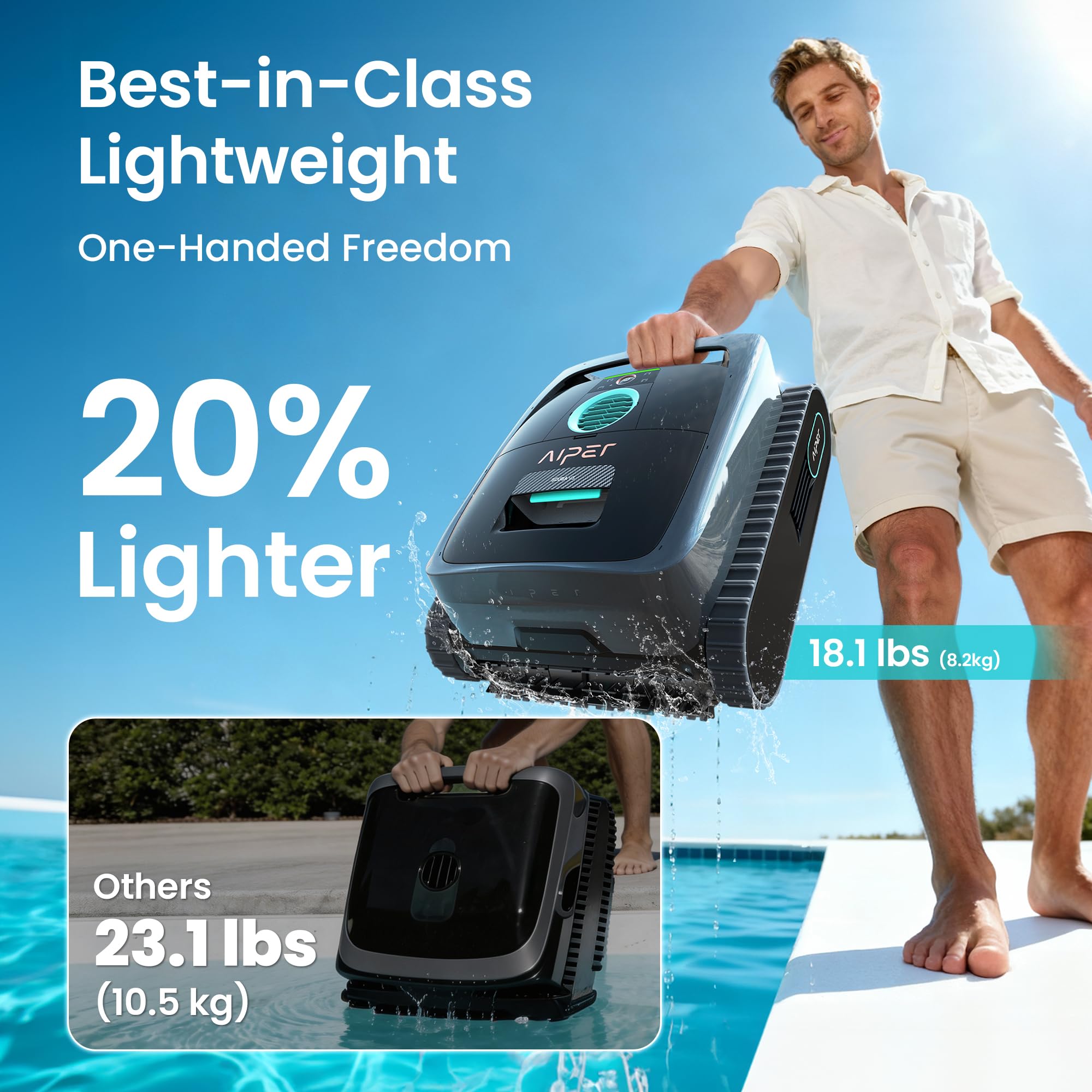 AIPER Scuba V3 AI Cordless Pool Cleaner – Smart, Fast & Fully Automatic