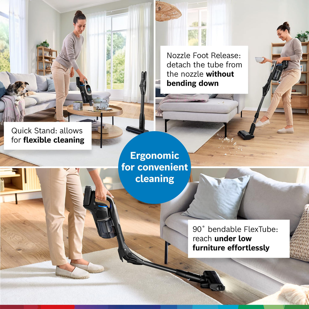 Bosch Unlimited 10 Cordless Vacuum – 140 Min Runtime, Pet Hair & Multi-Surface Cleaning