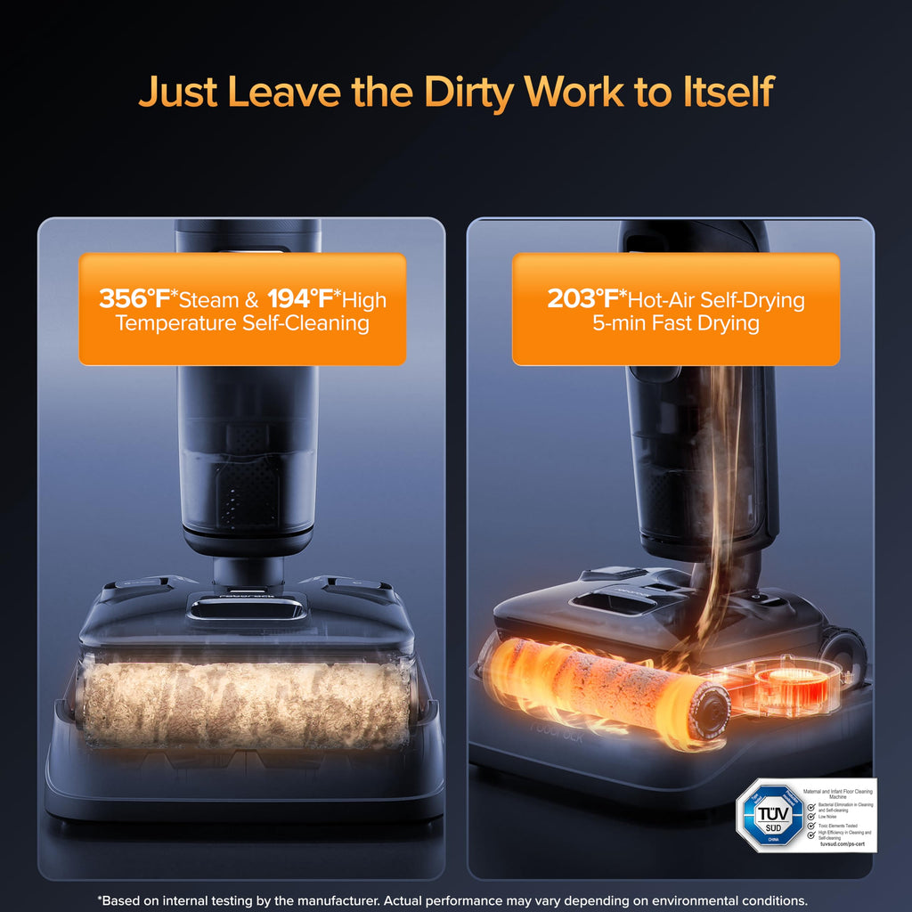 Roborock F25 Ultra Steam Vacuum Mop – Hot Wash, Self-Cleaning & AI Wheels