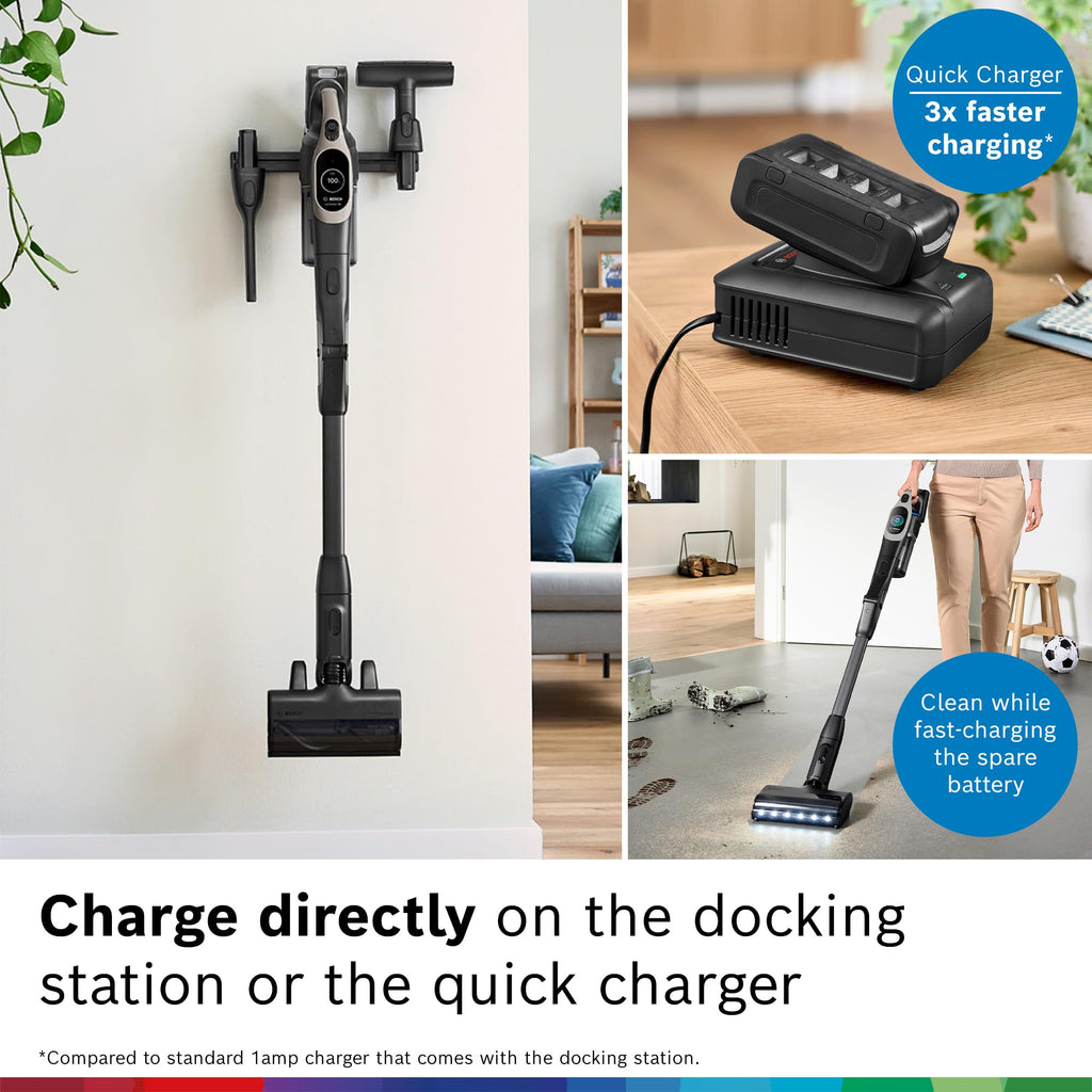 Bosch Unlimited 10 Cordless Vacuum – 140 Min Runtime, Pet Hair & Multi-Surface Cleaning